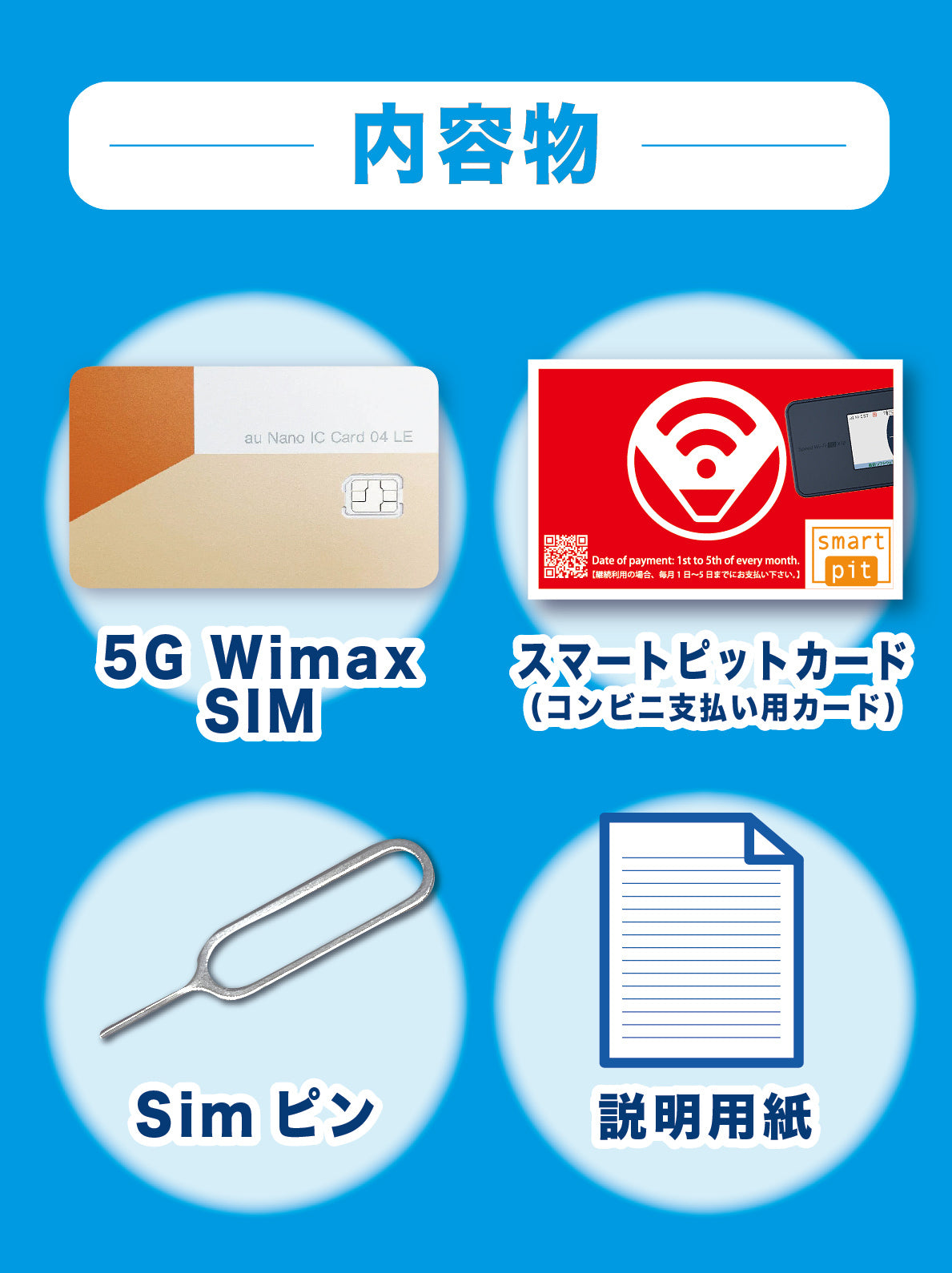 【データ通信無制限】WiMAX SIMカード 超高速5G/4G通信対応|コンビニ支払いで継続可能|対応端末:SCR01 / X11 / L11 / L12