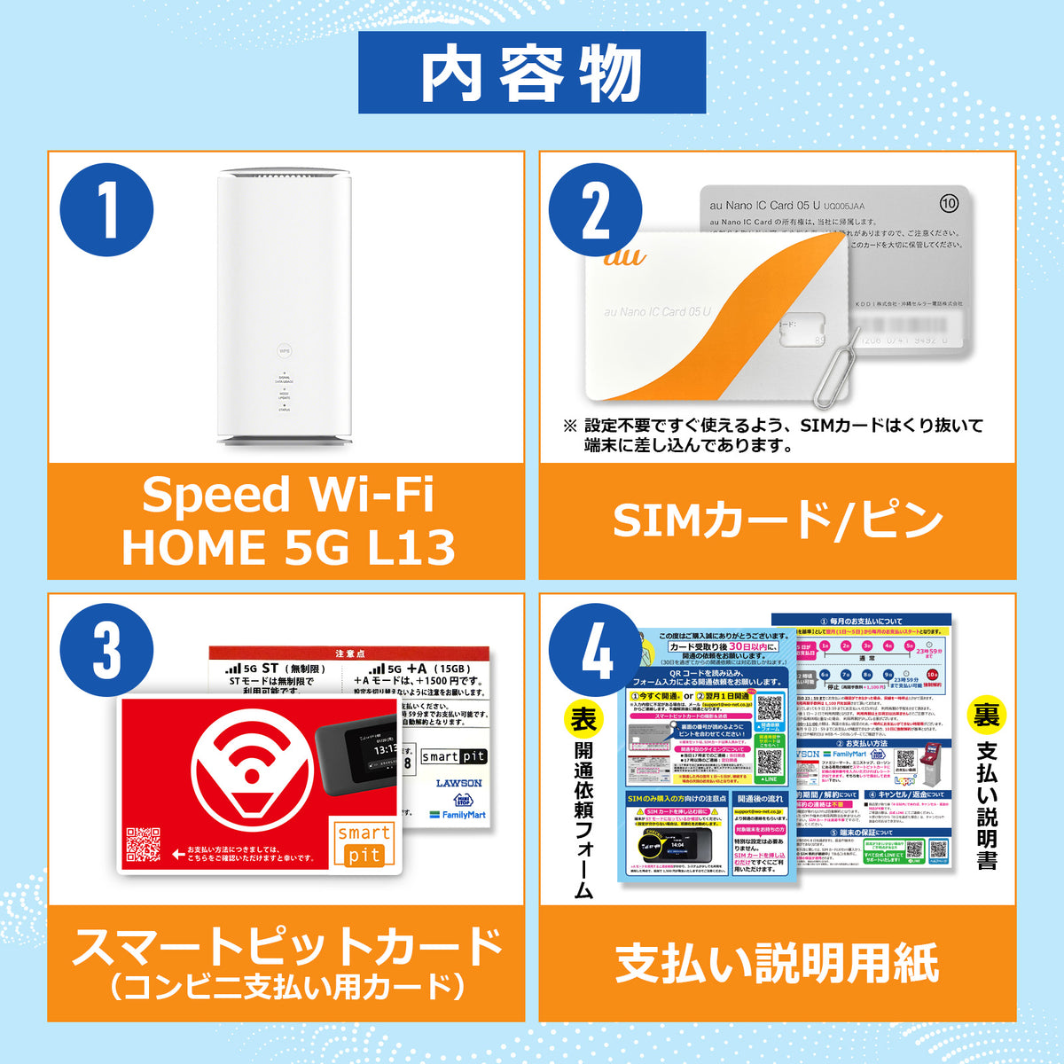 【データ通信無制限】Speed Wi-Fi 5G L13（新品） と WiMAX SIMカードのセット販売｜超高速通信対応｜月額5280円｜コンビニ支払いで継続可能｜設定済みですぐに利用可能