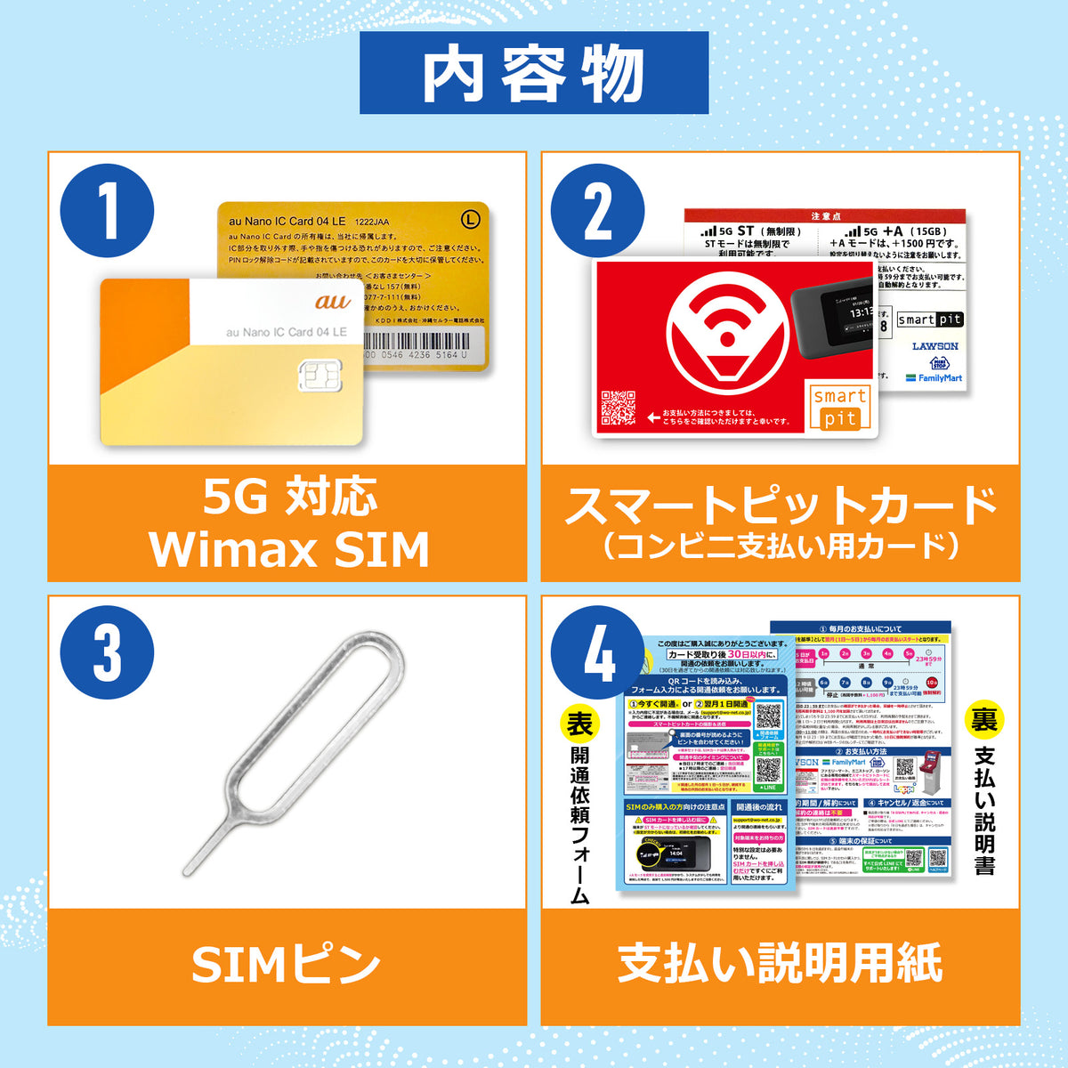 【データ通信無制限】WiMAX SIMカード 超高速5G/4G通信対応｜月額5280円｜コンビニ支払いで継続可能｜対応端末：SCR01 / X11 / L11 / L12